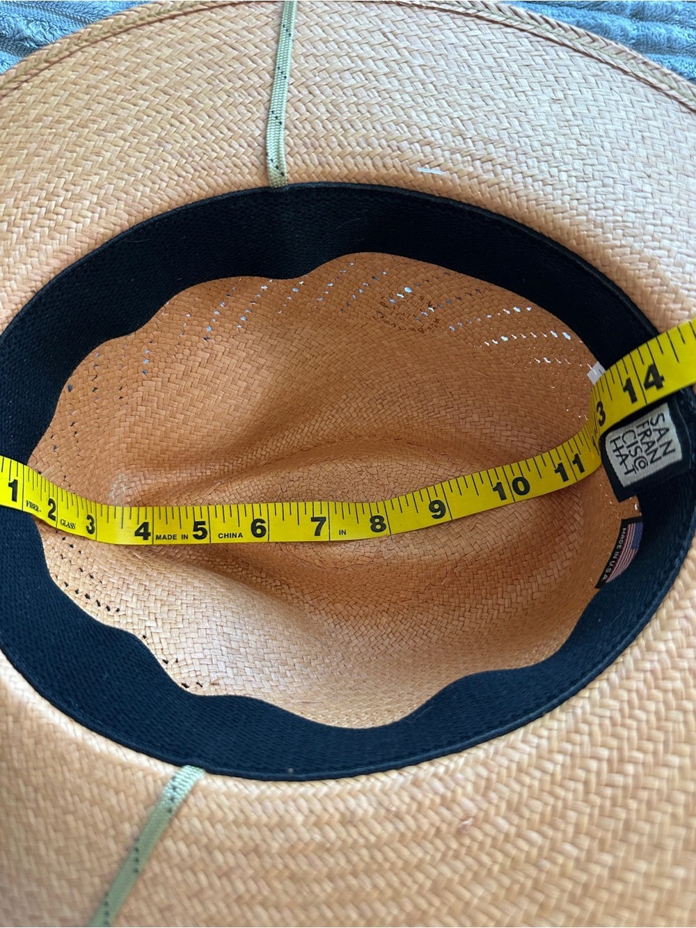 San Francisco hat co  straw Panama fedora hat with SPF 50 - Picture 7 of 13